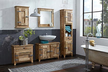 SIT-Möbel 2501-01 - Armadietto pensile Frigo, 70 x 30 x 60 cm, in Legno di Mango Massiccio, con Maniglie da Frigorifero, laccatura Naturale
