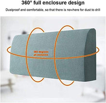 LANG ZI Fodera/Copri+Testata+Letto, Fodera per Testata Letto 160/170/180 Copertura per Testiera per Letto Copri Testata Letto Matrimoniale/Singolo Premium Imbottita Elastica Copritestata Letto Fodera