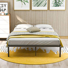 WGYDREAM Letto Base per Rete Solida in Metallo con Struttura del Letto Singolo Nera per Ampio Spazio di Archiviazione per Adulti, Senza Attrezzi per Il Montaggio, 200x140 Cm