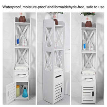 Wyxy Armadietto da Pavimento del Bagno, 2X Armadietto da Bagno in Legno Bianco Scaffale da Bagno Armadio da Bagno, 120 * 22 * 22,5 cm