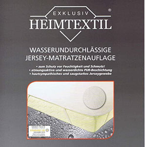 HEIMTEXTIL - Coprimaterasso per incontinenza, con 4 elastici, in jersey bianco, 120 x 200 cm