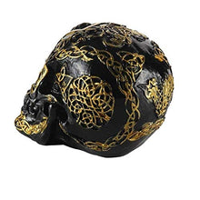 Ornamenti Sculture Resina Totem in Oro Statua di Teschio Nero Statue Artigianali per La Decorazione Art Carving Modello Halloween Decorazioni per La Casa Figurine Scultura Regalo Regalo