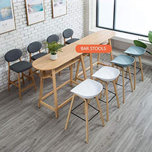 Sgabello da Bar Moderno | Seduta Curva PP Faggio e Struttura in Metallo | Sala da Pranzo Sgabelli da Bar Sedie per caffetteria Caf & eacute; Studio (Altezza Seduta: 25,2/29,1 polli