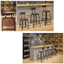 Yxsd - Sgabello da bar per mobili da bar, bar, pub, cucina, sala da pranzo, telaio in metallo nero, schienale di sicurezza (dimensioni: 75 cm)