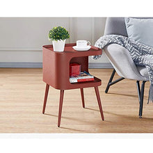 Comodino GCX- comodino camera da letto armadietto, comodino camera da letto, armadio soggiorno, divano laterale moda (colore rosso)