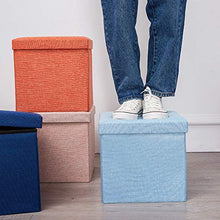 WYJW Sgabello poggiapiedi Imbottito, poggiapiedi Imbottito Sgabello per Divano Scatola portaoggetti Multifunzione Poggiapiedi Pouf Sedia Imbottita Sgabello per Soggiorno Camera da Letto