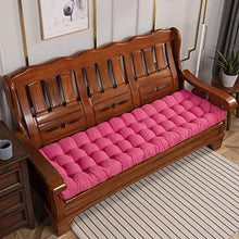 Giardino Patio Panca da Panca imbottata Panca da giardino Arredamento da esterno Overtuffed Papasan Poltrona a dondolo Cuscini Assomentazione Trapuntata Sedile Long Pads Rose Red 43x150cm (17x59in) yq