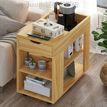 WALNUTA Tavolino tè con Side Angolo di 60 cm di Lunghezza, 30 cm di Larghezza Semplice Piccola Domestica Comodino, Mobile Sofa