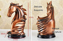 Bedom wallpaper Testa di Cavallo Portabottiglie per Vino Scultura Portabottiglie Artigianato Decorazioni per mensole per Bottiglie Home Bar-Rame