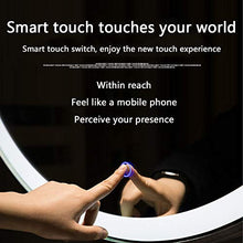Bathroom mirror Smart Touch LED Luminoso Specchio da Bagno Appeso a Parete Rotondo con Lampada Specchio Bagno lavamani Specchio Luce antiappannamento