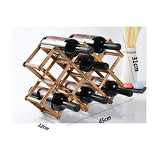 LHQ-HQ Solido Legno for Il Vino cremagliera - Pieghevole e Comoda cremagliera del Vino, casa Wine Rack Decorazioni Mestieri Living Room Decor