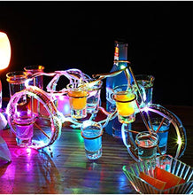 QQSGBD Portabottiglie da Vino Vitivinicolo Europeo della Bicicletta di Stile cremagliera Set Ricaricabile Luminoso Beer Bottle Holder ardore Champagne Cocktail Antiscivolo