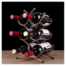 mmmy Portabottiglie, portabottiglie in Metallo, ripiano da Tavolo Dorato, portabottiglie per Vino da appoggio, Creativo Europeo in Metallo Spazzolato Oro e cantinetta per Vino Design