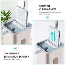 SSAYY Spray Mop Mop per Pulizia Magica Mop per Pulizia A Mano Libera Mop in Microfibra con Secchio Mop per Spremitura Piatta   Panno Pulito per Cucina di Casa