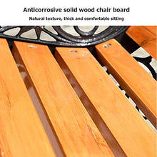 Panchine da giardino panchine da esterno per il tempo libero, struttura in ghisa e panchine da terrazza resistenti alle intemperie in legno massello anticorrosivo, panca da 2-3 posti con schienale e