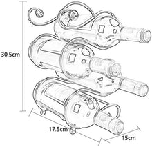 Leifeng Tower Classico Wine Rack Rack Metallo SShaped Vino, Decorazione Domestica, 17.5X15X30.5cm Bronzo Wine Rack