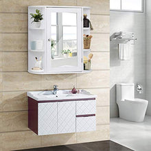 COSTWAY Armadietto da Bagno, Armadietto con Specchio, Armadietto da parete, 66 x 17 x 63 cm, Bianco