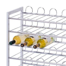 Zeller 27360 Portabottiglie di Vino, Argento, 68x26.5x63 cm, metallo