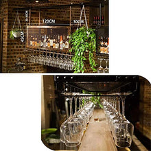 Classico Parete industriale montato Loft metallo di rettangolo bottiglia di vino |CALICE Rack Hanging bagagli mensola contatore Cup Holder 8 ~ 36 del calice del vino rack regolabile in altezza 30 ~ 60