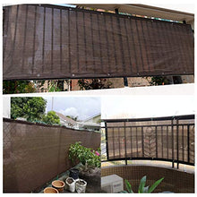 JIANFEI 99% Balcone Frangivista Telo Privacy, Crittografia All'aperto HDPE Anti-UV Schermo, Giardino Recinzione A Prova di Vento Copertina, Personalizzabile (Color : Brown, Size : 2x5m)