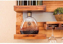DZX Portabottiglie da Parete in Legno massello Portabottiglie da Vino in Stile Americano a Parete in Stile Americano, Portaoggetti Creativo per Bicchieri da Ristorante, Espositore per Vino Rust