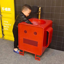 YRRA Autoportante Mobile Lavabo Bagno Piccolo, Stile Industriale Ferro Battuto Bambino Mobile Bagno con Lavabo con Rubinetto 22x 18,1 x 23,6 Pollici,Giallo,Without Mirror
