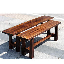 Panchina Anticorrosivo In Legno Massello, Banco Di Terrazza In Legno Lungo A Stecche, Panca Scarpa Mobili Da Balcone Decorativi Esterni, Panchina Per Il Tempo Libero Tripla Processo Di Carbonizzazio
