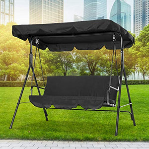 TAKE FANS - Tenda parasole impermeabile a doppia gente, 142 x 120 x 18 cm, colore: Nero