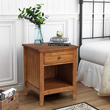 SUNTAOWAN Stile Classico Stile U Stile 1 Cassetto Comodino in Legno massello Design Tradizionale Design Mobili da Camera da Letto Contenitore Casa Contenitore