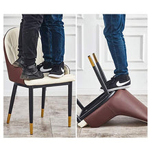 SYN-GUGAI Arredamento Set di 2 Sedie da Pranzo, Sedia Moderna Imbottita per Il Tempo Libero in Pelle PU Impermeabile con Gambe in Metallo in Ferro per Soggiorno Cucina, Facile da Pulire (Color : B)