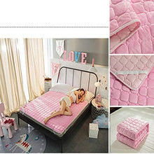 Materasso Antiscivolo Tovagliolo Pieghevole in Flanella per Letto Materasso Morbido E Spesso per Ospiti Stayovers E Riunioni di Famiglia (Color : Pink, Size : 90x200cm)