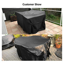 FlyLemon Copertura Tavolo Giardino，Protezioni del Patio Anti-UV Impermeabili in Tessuto 420D Oxford con Dieci Dimensioni. (180 * 120 * 74 cm)