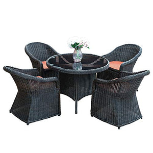 Tavolo in vimini in rattan mobili in patio e set sedia, Divano angolare da giardino Set Arredamento per esterni Mobili da giardino Mobili da giardino Set Patio Conservatorio Indoor Tavolino da caffè P