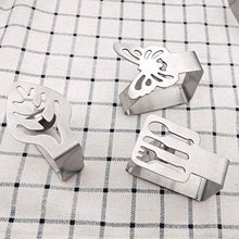 Meirrai Morsetti per Tovaglie in Metallo per Esterni Morsetti per Tovaglie in Acciaio Inossidabile Morsetti per Tovaglie Morsetti per Tavoli Copritavolette, 4 Pezzi (Tableware)