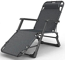 reclinabile a gravità zero reclinabile, poltrona reclinabile, in metallo a gravità zero, comoda da spiaggia, con cuscinetto massimo 150 kg, colore: nero