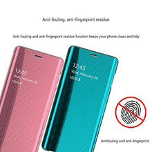 CrazyLemon Custodia per Samsung Galaxy S8, custodia protettiva ultra sottile e leggera con specchio visibile e pelle PU + custodia per PC ibrida antiurto in microfibra - Rosa