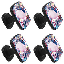 Fiore di balena rosa 4 PCS Pomelli per Porta, Pomolo per Mobile, Pomelli per Mobili con Viti, Maniglia per Armadietto, Pomelli per Porta, Pomelli per Cassetti per Porta, Armadio, Cassetto e Credenza