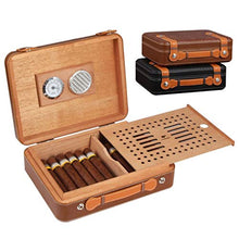 Accessori e umidificatori per sigari Scatola di Sigari Scatola di Sigari Portatile Umidificatore Sigillato Humidor di Cedro Scatola di Sigari da Viaggio Portatile Set di Sigari