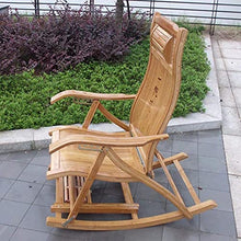 Sedia Lounge Sedia Regolabile Chaise Reclinabile Bamboo Sedia a Dondolo Pieghevole Pieghevole Sedia a Sdraio Portatile per Giardino Prato a Sdraio Backyard