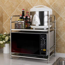 &ripiano di stoccaggio Ripiano da cucina, Scaffale for forno a microonde in acciaio inossidabile Contenitore for spezie Contenitore for utensili da cucina Stoccaggio -2 strati Scaffale di finitura
