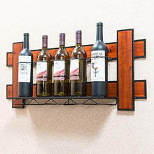 PZW Cremagliera Del Vino Semplice e Creativa Scaffale da Parete in Legno Massello Stile Semplice Decorazione Bar Caffè Scaffale da Parete in Vetro da Vino Scaffale da Vino