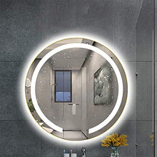 Specchio da bagno intelligente con interruttore senza touch led con lampada lampada da bagno specchio da parete specchio rotondo luminoso per il trucco specchio da bagno con luce calda 50 * 50, 60 *