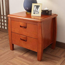 Comodini Cinese moderna Comodino Begonia colori Comodino Comodino solido legno con 2 cassetti Locker Mobili Camera Da Letto Comodino con cassetto ( Colore : Marrone , Dimensione : 50X55X42cm )