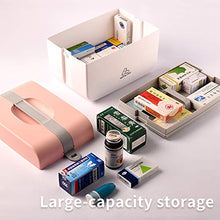 Hayi New Plastic 2 Strati casa Medicine Chest First Aid Kit Holder Storage Box Kit di Emergenza di Sicurezza di Sicurezza di Sopravvivenza di Emergenza di Sicurezza,Rosa,L