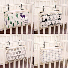 litty089 - Borsa portaoggetti da Appendere alla Parete con Gancio, Adatta per Telefono, Libro, Decorazione per dormitorio, Comodino Cervo nella Foresta