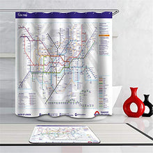 LIYAN Combinazione Bagno. Immagini Chiare E Colori Vivaci Rendono Il Tuo Bagno Pieno di Vita. Accessori da Bagno. Mappa del Traffico della Metropolitana Urbana.