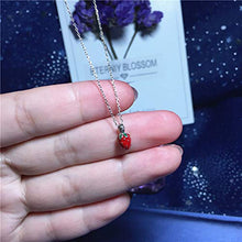 Collana In Argento Sterling, Moda E Carino 925 Sterling Argento Fragola Pendente Gioielli Per Le Donne Collana, Utilizzato Per Il Regalo Anniversario Della Festa Della Mamma E Il Compleanno Anniversa