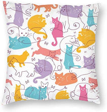 Ramells Housse de Coussin décoratif 18x18 pouces Housse de Coussin respirant Tissu en Lin Contton Line Matériaux Décorations de la Saint-Valentin Housse de Coussin