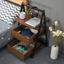 AIYIXUE Utili Archivi Comodino Comodino Triangolo Scala Struttura 3 Cassetti Salvaschermo Residenziale Camera Da Letto Storage 42X42X81Cm Tavolino