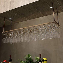 AYHa Portabottiglie per vino Portabicchiere da parete regolabile in altezza Calici in vetro in acciaio inossidabile Porta bicchieri per bar Ristoranti Cucine Scaffale decorativo,100 * 35cm